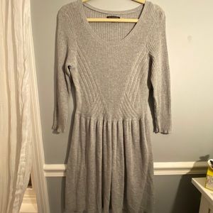 AMERICAN EAGLE GRAY LONG SLEEVE SWEATER DRESS